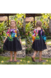 Hand Painted Rayon Kids Dress